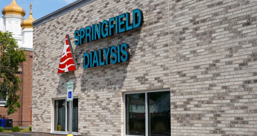 Signage on Springfield Dialysis in Massachusetts